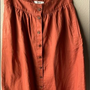 Madewell Very Lightly Worn A Line Skirt